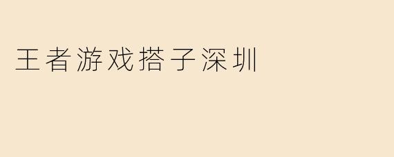 王者游戏搭子深圳
