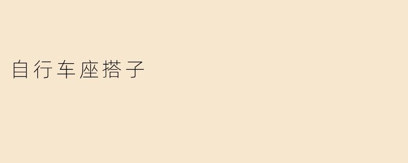 自行车座搭子