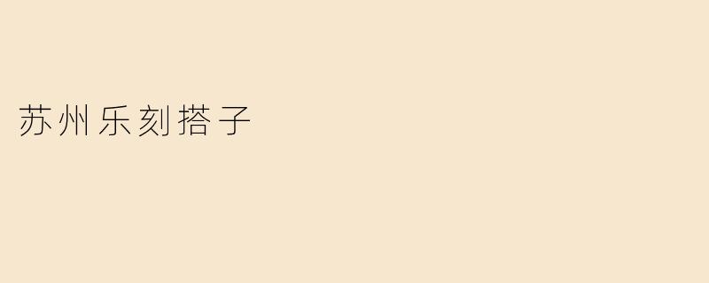 苏州乐刻搭子