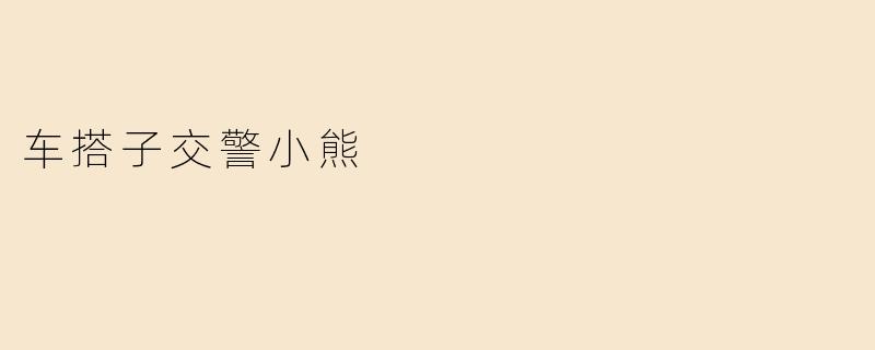 车搭子交警小熊