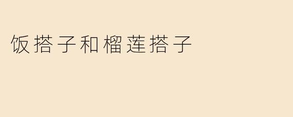 饭搭子和榴莲搭子