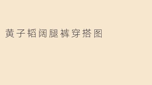 黄子韬阔腿裤穿搭图