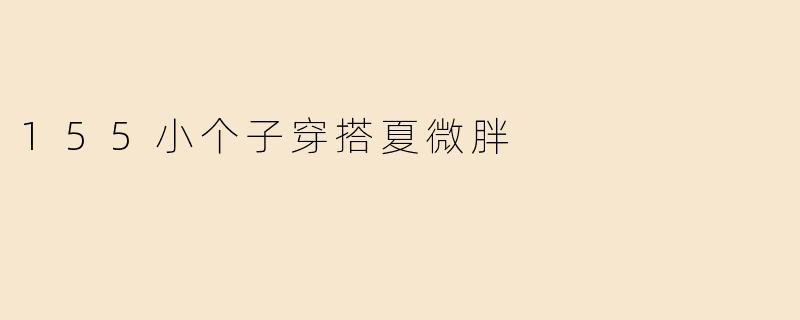 155小个子穿搭夏微胖
