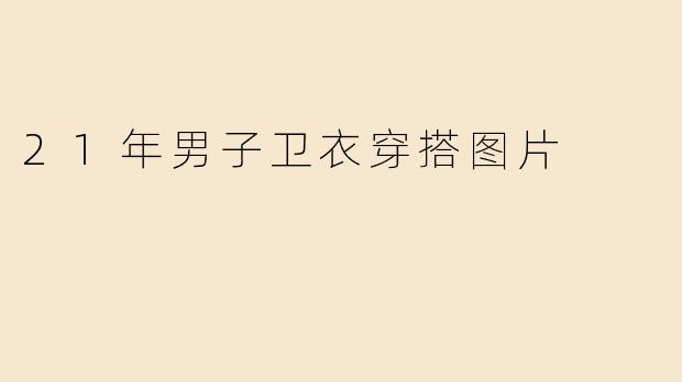 21年男子卫衣穿搭图片
