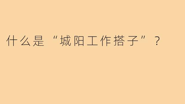 什么是“城阳工作搭子”?
