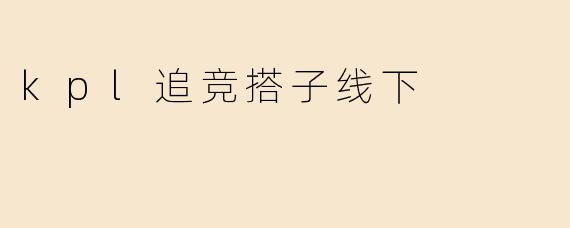 kpl追竞搭子线下