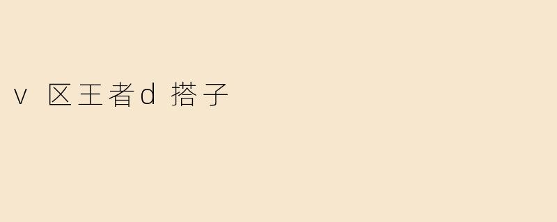 v区王者d搭子