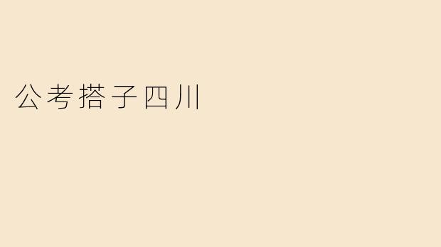 公考搭子四川