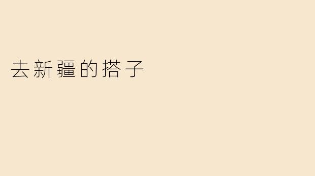 去新疆的搭子