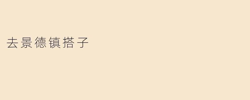 去景德镇搭子