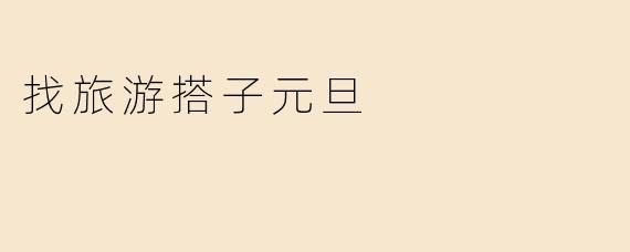 找旅游搭子元旦