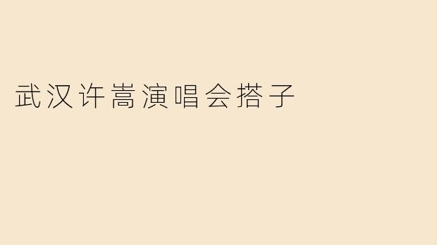 想找个武汉许嵩演唱会搭子，可以一起抢票、应援，散场后拼车回，有同好吗？