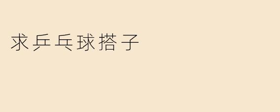 求乒乓球搭子