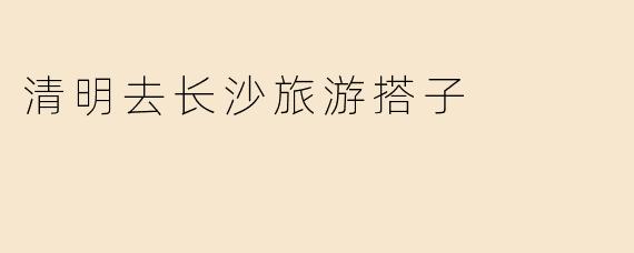 清明去长沙旅游搭子