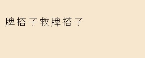 牌搭子救牌搭子