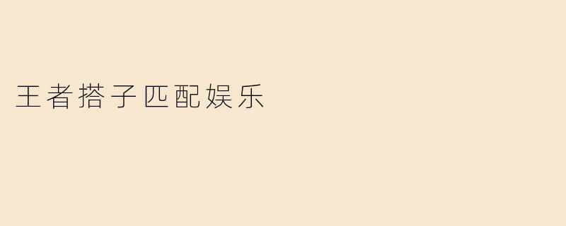 王者搭子匹配娱乐