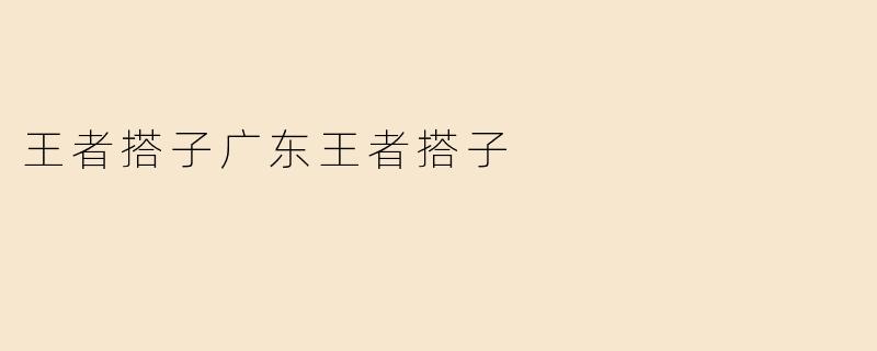 王者搭子广东王者搭子
