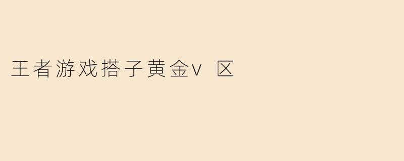王者游戏搭子黄金v区