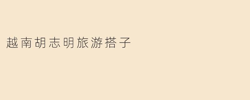 越南胡志明旅游搭子