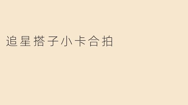 追星搭子小卡合拍