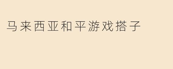 马来西亚和平游戏搭子