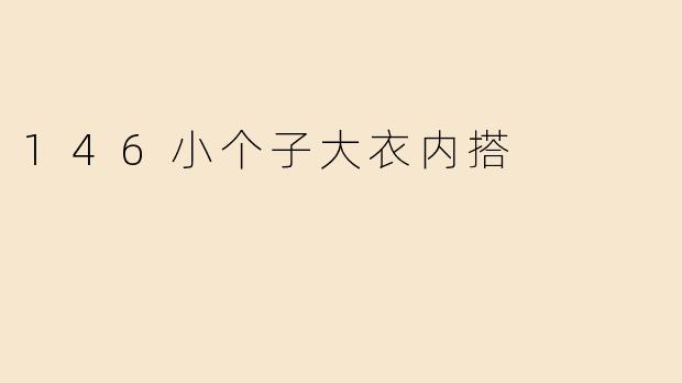 146小个子大衣内搭