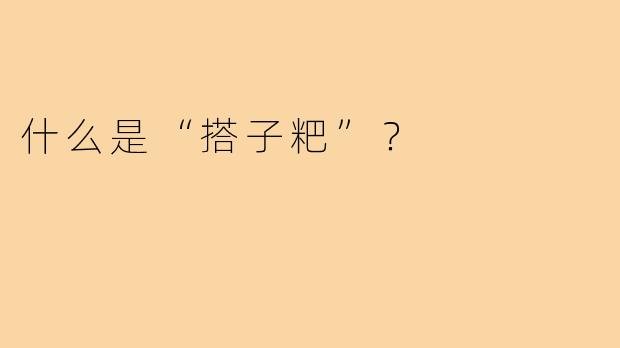 什么是“搭子粑”?