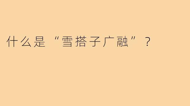 什么是“雪搭子广融”?