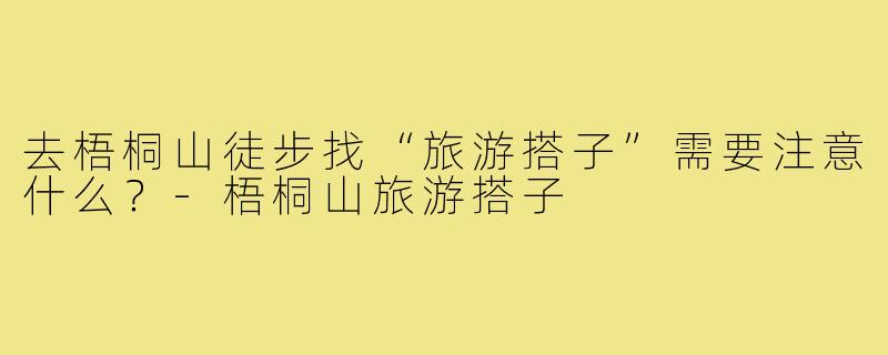 去梧桐山徒步找“旅游搭子”需要注意什么?-梧桐山旅游搭子