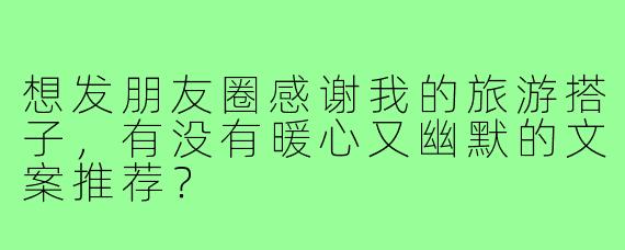 想发朋友圈感谢我的旅游搭子，有没有暖心又幽默的文案推荐？