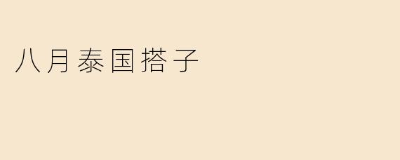 八月泰国搭子