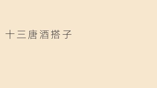 十三唐酒搭子