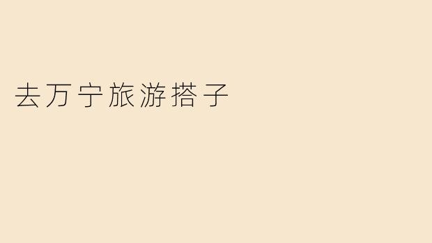 去万宁旅游搭子