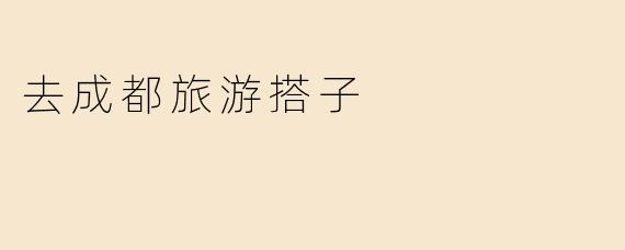 去成都旅游搭子