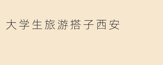 大学生旅游搭子西安