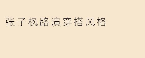 张子枫路演穿搭风格