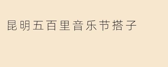 《在昆明五百里音乐节，找到你的“野生搭子”》