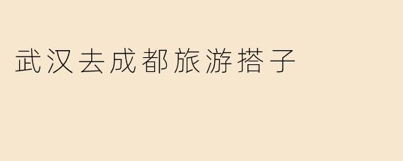 武汉去成都旅游搭子