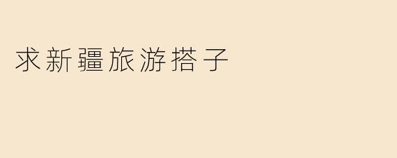 求新疆旅游搭子