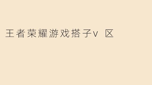 王者荣耀游戏搭子v区