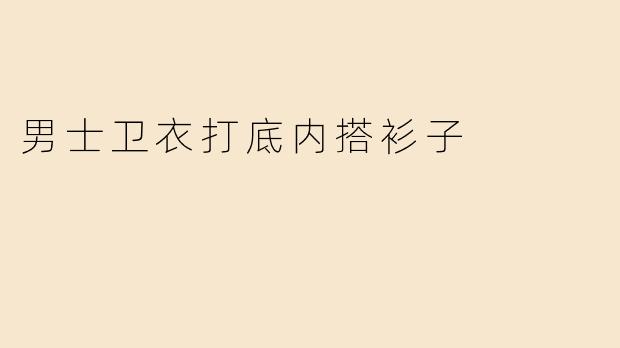 男士卫衣打底内搭衫子