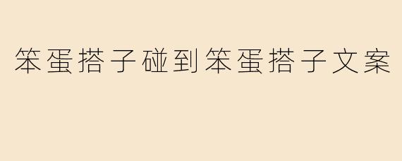 笨蛋搭子碰到笨蛋搭子文案