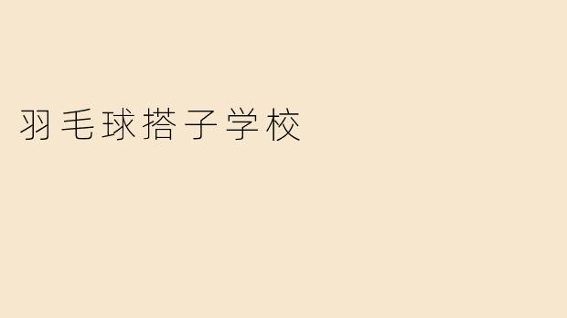 羽毛球搭子学校