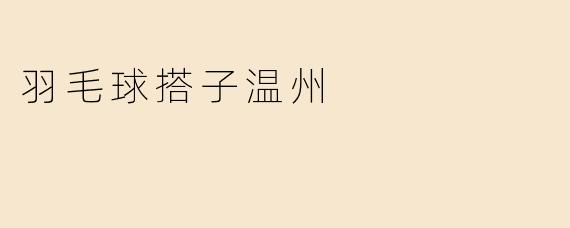 羽毛球搭子温州