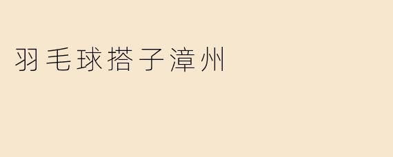 羽毛球搭子漳州
