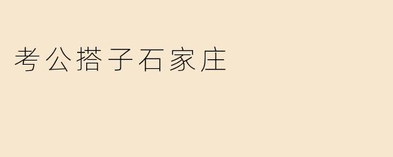 考公搭子石家庄