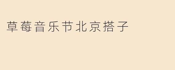 草莓音乐节北京搭子