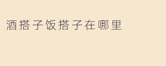 酒搭子饭搭子在哪里