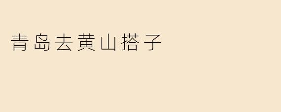 青岛去黄山搭子