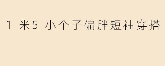 1米5小个子偏胖短袖穿搭
